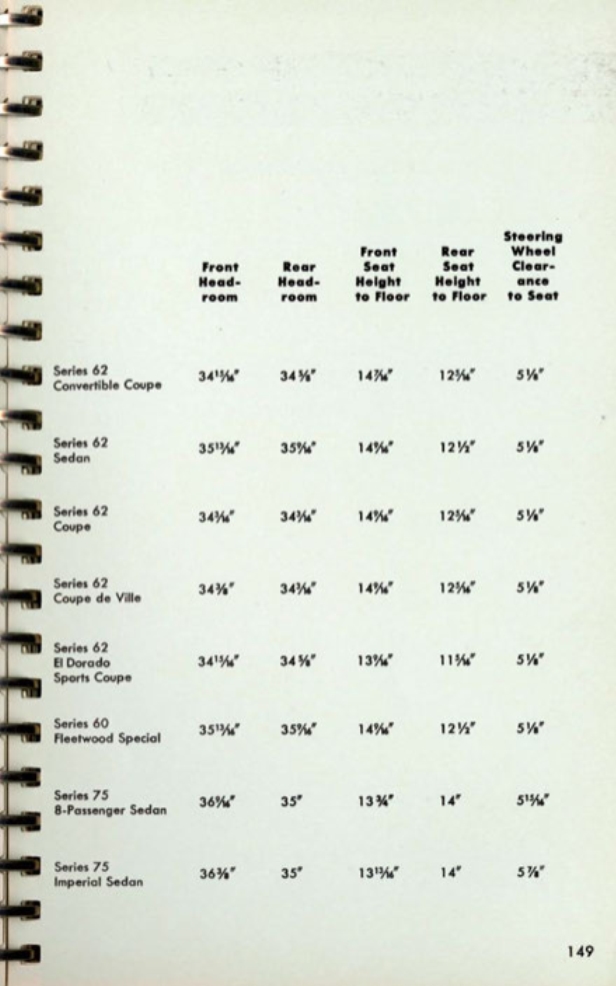 1953 Cadillac Salesmans Data Book Page 139
